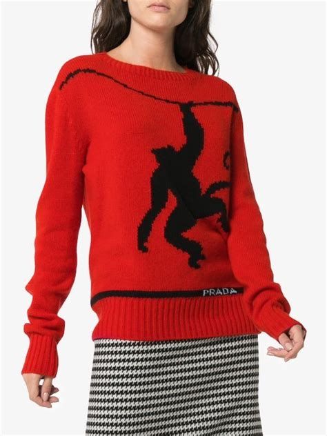 prada monkey sweater|prada knitwear for women.